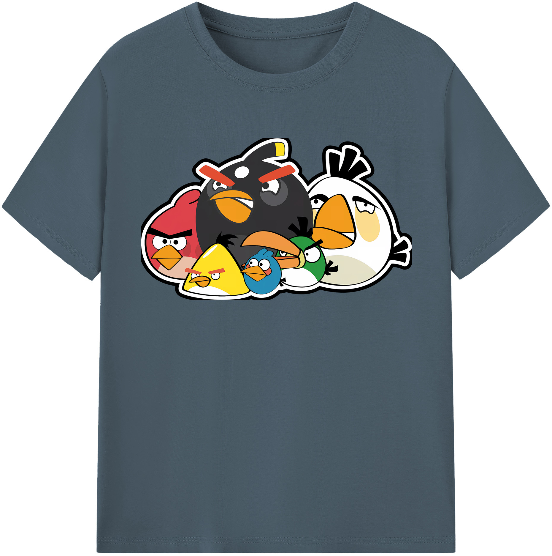 （画像用） Angry Birds アングリーバード 綿100％半袖Tシャツ（フロントプリント）